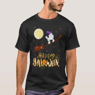 01 Poodle Ride Witch Shotgun Poodle Dog Halloween T-Shirt