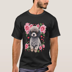01 Poodle Roses Hearts T-Shirt