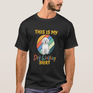 01 This Is My Dog Walking Poodle White T-Shirt