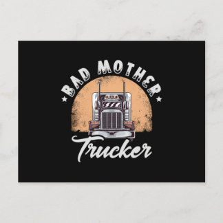 01.Truck Trucker for a Truck driver Invitation Postcard