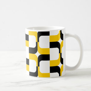 020614 - Black and Amber on White Coffee Mug