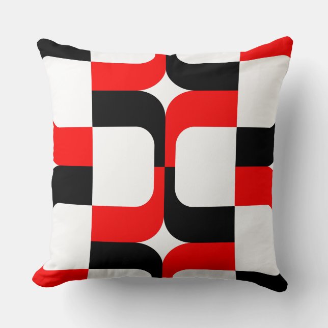 020614 - Black and Red on White Cushion (Front)