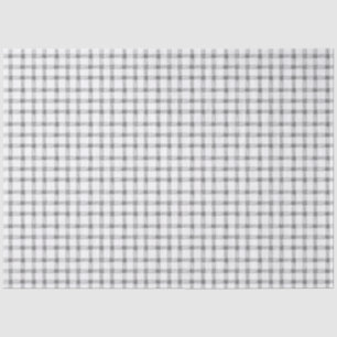 020 Fog Grey Gingham Tissue Paper