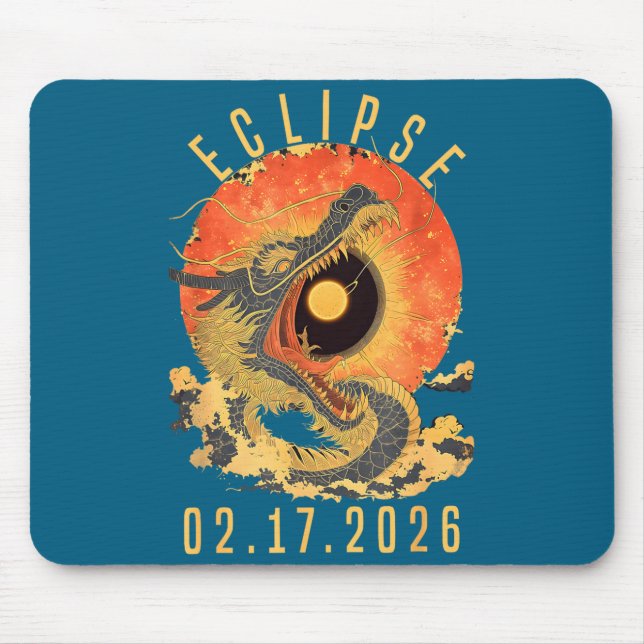 02 17 26 Dragon Sun Illustration Mouse Pad (Front)