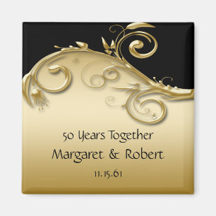 02 Gold and Black 50th Anniversary  Magnet