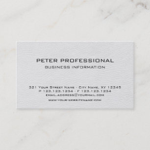 02 Professional Business Card White Leather Photo