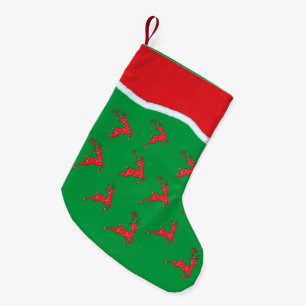 02 Reindeer Green Stockings