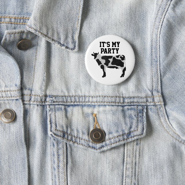 02of12 Birthday Custom Cow 6 Cm Round Badge (In Situ)