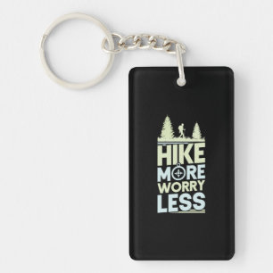 03.Hiking Hike More Worry Less Key Ring