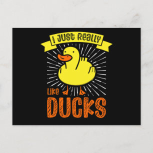03.Rubber duck for a Duck Lovers Announcement Postcard