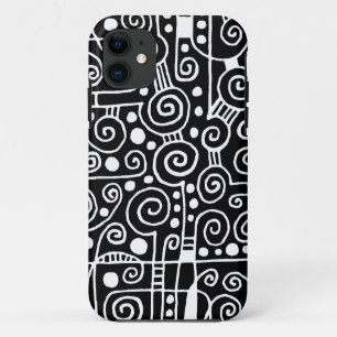 040512 - Black on White iPhone 11 Case