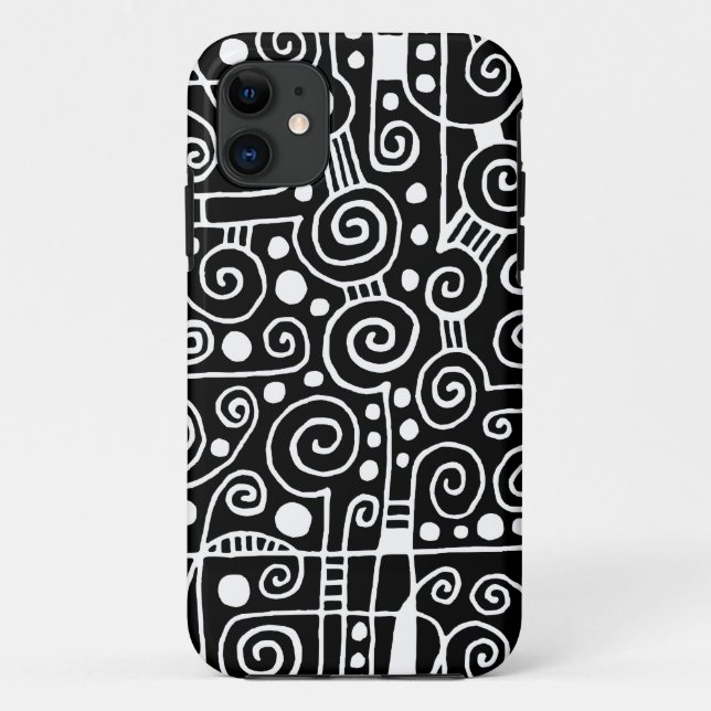 040512 - Black on White Case-Mate iPhone Case (Back)