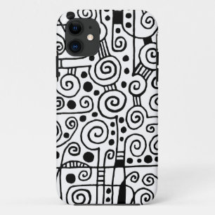 040512 - Black on White iPhone 11 Case