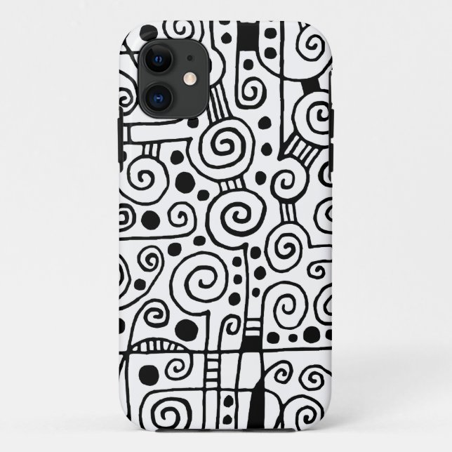 040512 - Black on White Case-Mate iPhone Case (Back)