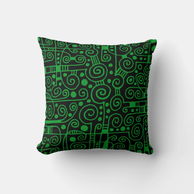 040512 - Grass Green on Black Cushion (Front)