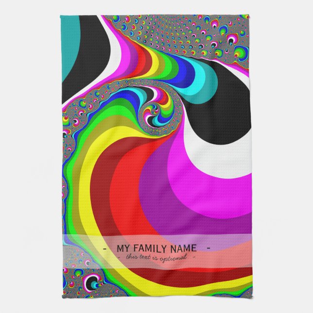 040 Obama - Fractal Art Tea Towel (Vertical)