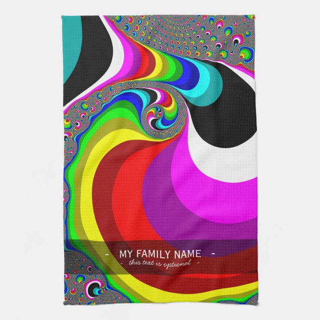 040 Obama - Fractal Art Tea Towel (Vertical)