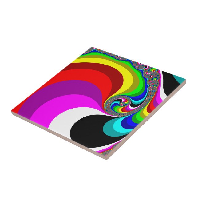 040 Obama - Fractal Art Tile (Side)