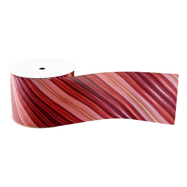 040 Red Stripes Ribbon Grosgrain Ribbon (Spool)