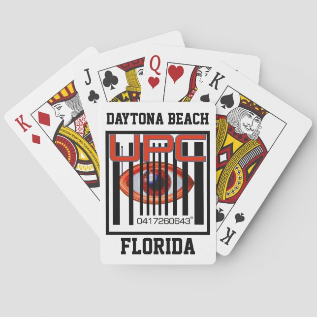 0417260643 UPC "Bar Code" Daytona Beach Playing Cards (Back)