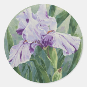 0440 Purple Iris Classic Round Sticker