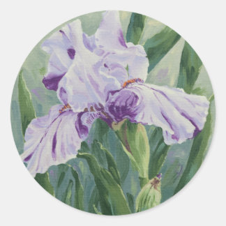 0440 Purple Iris Classic Round Sticker