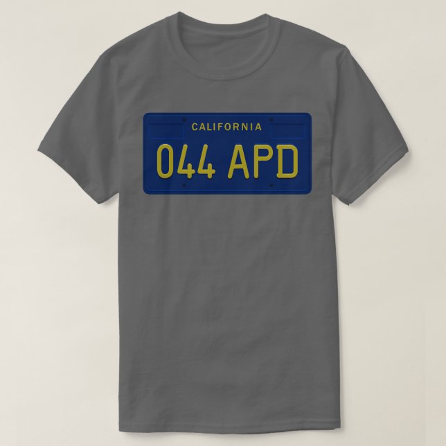 044 APD California license plate Lt T-Shirt (Design Front)