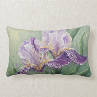 0455 Purple Irises Lumbar Cushion