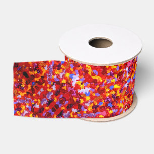 047 Red and Gold Dotting Ribbon Grosgrain Ribbon