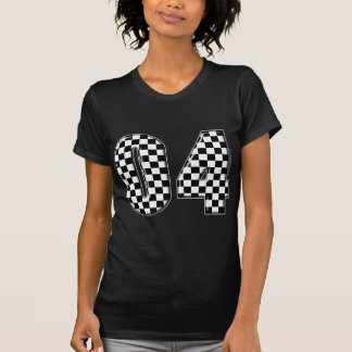 04 chequered auto racing number T-Shirt