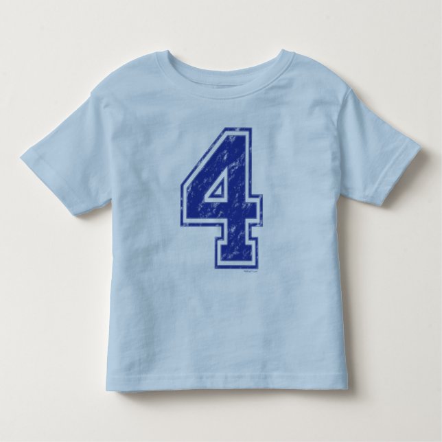 04 Custom Jersey Blue Toddler T-Shirt (Front)