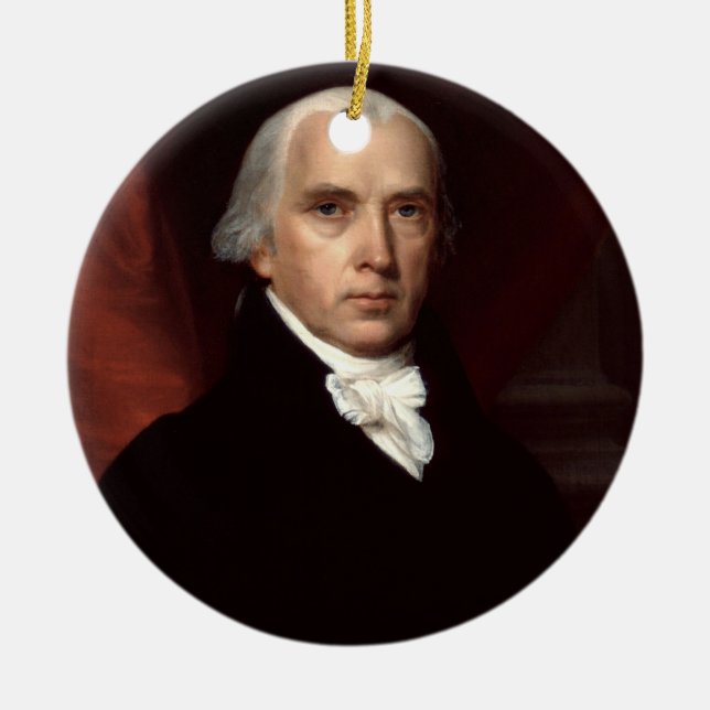 04 James Madison Ceramic Tree Decoration (Front)