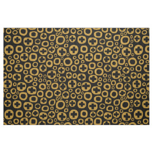 050215 - Gold Brown on Black Fabric