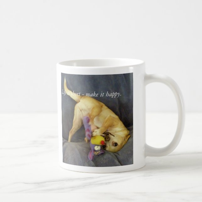 053, Life is short - make it happy. Coffee Mug (Right)