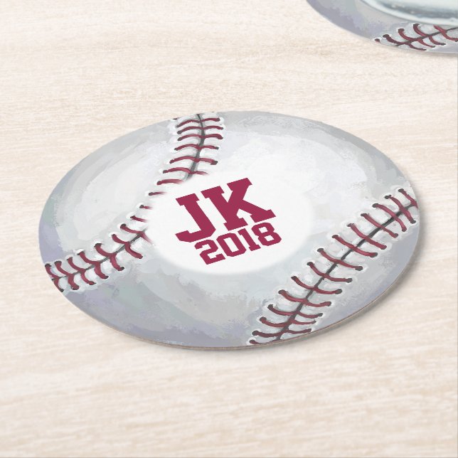 05of12 Custom Baseball Party Coasters (Angled)