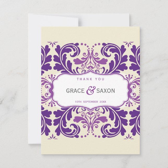 064 Enna :: THANK YOU NOTE 1 - savvy Note Card (Front)