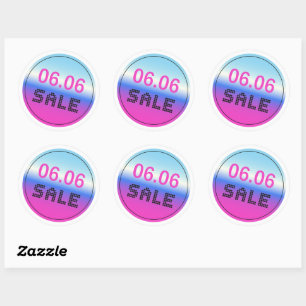 06.06 Sale Gradient Holographic Style Sticker Set