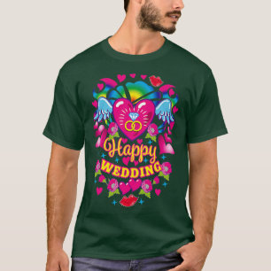 06 Happy Wedding wedding rings diamond ring heart T-Shirt