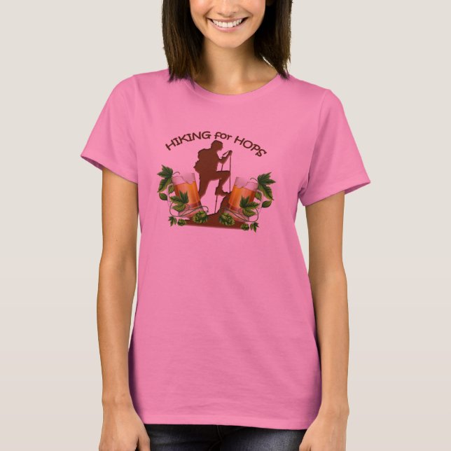 (06)The Hiking for Hops Womans V Neck Tee (Front)