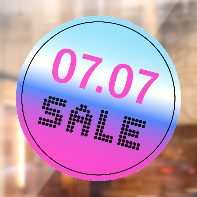07.07 Sale Window Cling Holographic Gradient (Sheet 2)