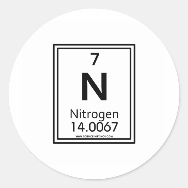 07 Nitrogen Classic Round Sticker (Front)