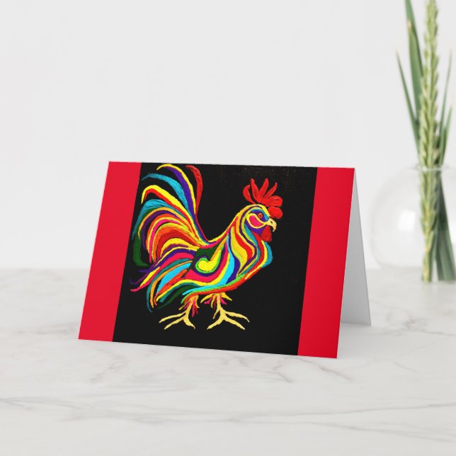 07 -  Rooster Greeting Card (Front)