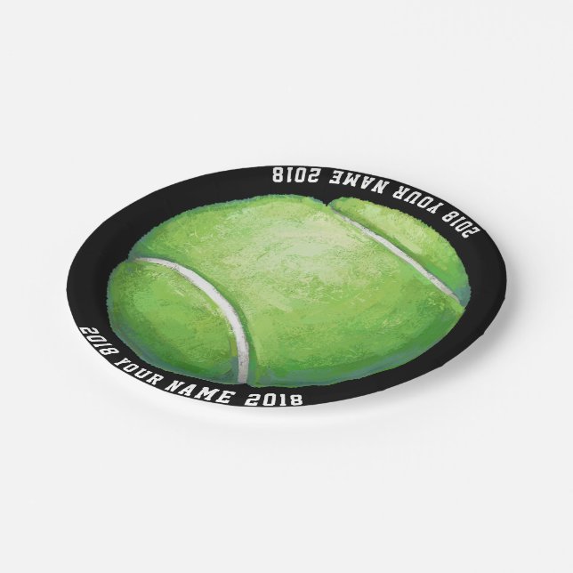 08of12 Tennis Ball Custom Party Plate (Angled)