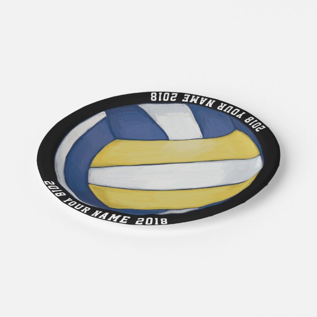 08of12 Volleyballl Custom Party Plate (Angled)
