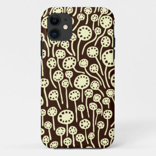 090512 Cream on Dark Brown iPhone 11 Case