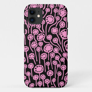 090512 Pink on Black iPhone 11 Case