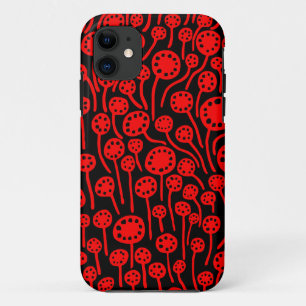 090512 Red on Black Case-Mate iPhone Case