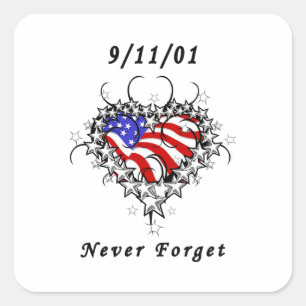 09/11/01 Never Forget  Square Sticker