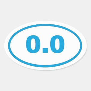 0.0 blue cyan oval sticker