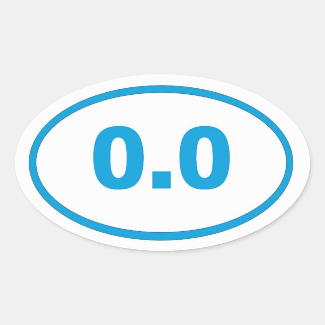 0.0 blue cyan oval sticker (Front)
